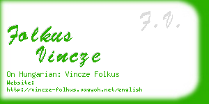 folkus vincze business card
